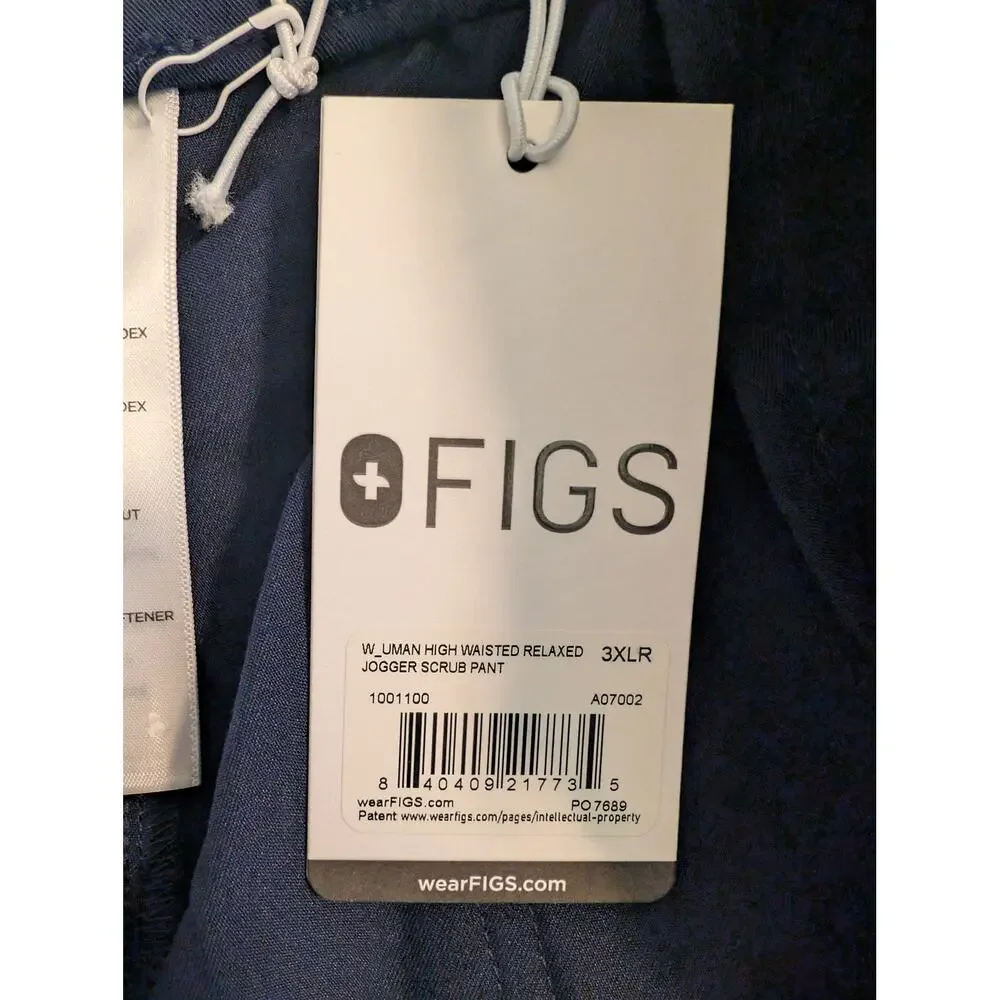 Figs Blue Scrub Pants 3XL